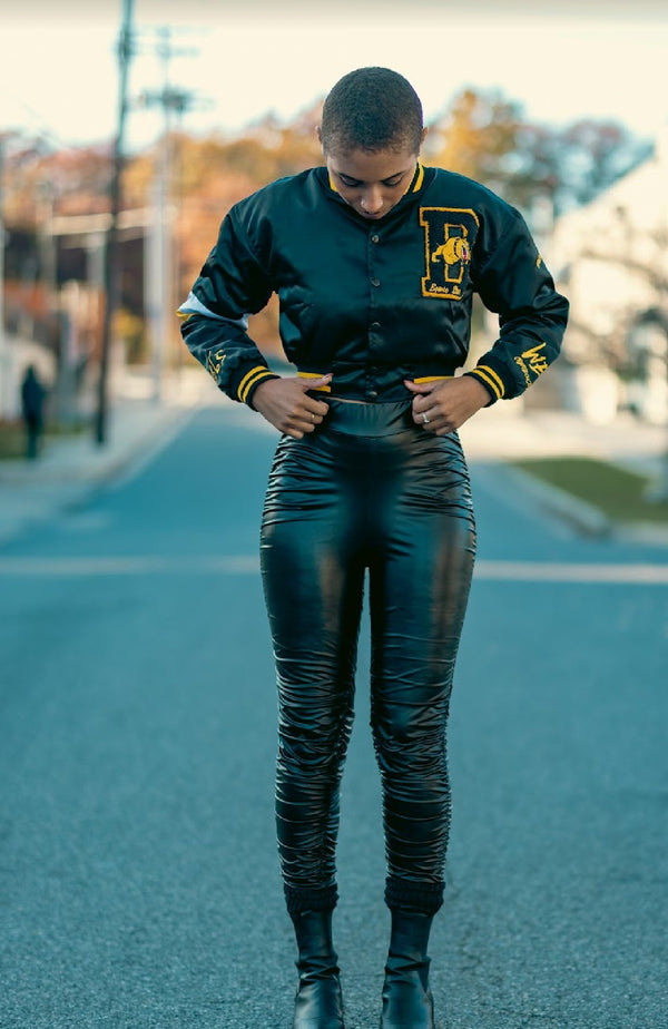 BOWIE ST. UNIVERSITY CROP BOMBER JACKET - Gainz Sportsgear LLC.