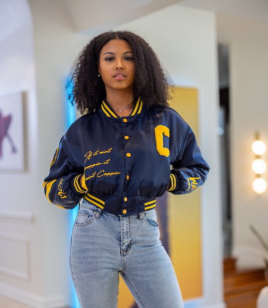 COPPIN STATE BOMBER CROP JACKET - Gainz Sportsgear LLC.