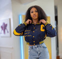 COPPIN STATE BOMBER CROP JACKET - Gainz Sportsgear LLC.