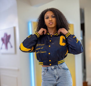 COPPIN STATE BOMBER CROP JACKET - Gainz Sportsgear LLC.