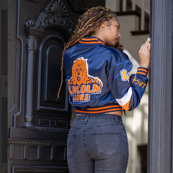 LINCOLN UNIVERSITY BOMBER CROP JACKET - Gainz Sportsgear LLC.