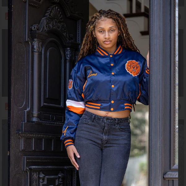 LINCOLN UNIVERSITY BOMBER CROP JACKET - Gainz Sportsgear LLC.