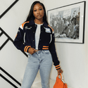 MORGAN STATE LEATHERROY CROP VARSITY JACKET - Gainz Sportsgear LLC.