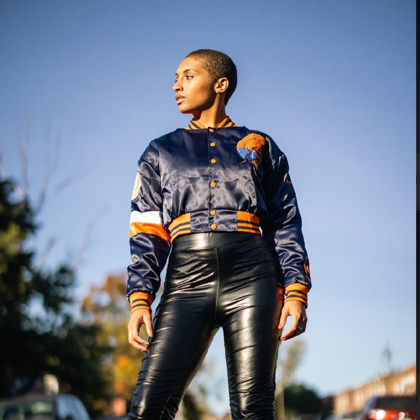 VIRGINIA STATE UNIVERSITY CROP BOMBER JACKET - Gainz Sportsgear LLC.