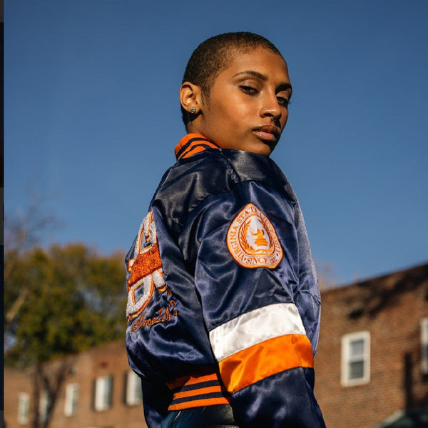 VIRGINIA STATE UNIVERSITY CROP BOMBER JACKET - Gainz Sportsgear LLC.