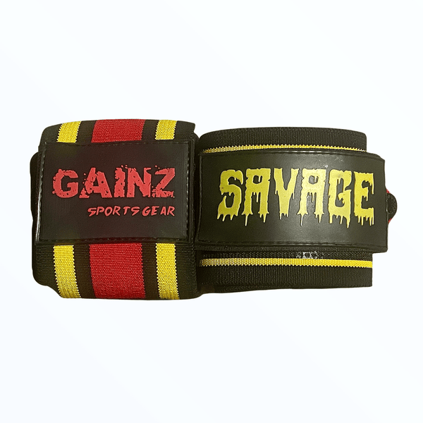 24" SAVAGE Wrist Wraps (USPA Approved) - Gainz Sportsgear LLC.