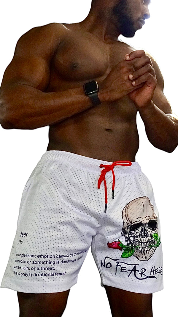 NO FEAR HERE Shorts (Definition of Fear Skull Edition)
