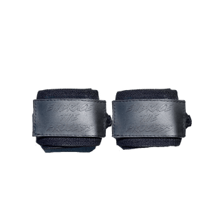 Black on Black "Embrace The Process" Wrist Wraps 18" (USPA Approved) - Gainz Sportsgear LLC.