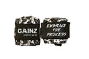 Black & White Skull Wrist Wraps 18" (USPA Approved) - Gainz Sportsgear LLC.