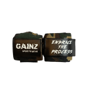 Camo Green "Embrace The Process" Wrist Wraps 18" (USPA Approved) - Gainz Sportsgear LLC.