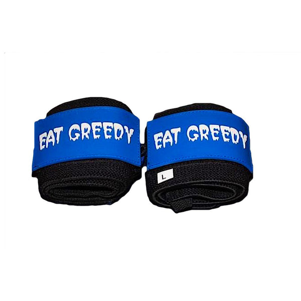 "EAT GREEDY" 18" Wrist Wraps (USPA Approved) - Gainz Sportsgear LLC.