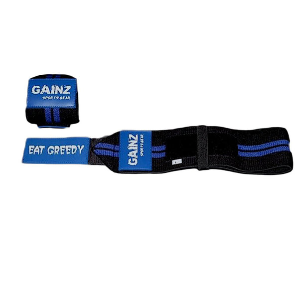 "EAT GREEDY" 18" Wrist Wraps (USPA Approved) - Gainz Sportsgear LLC.