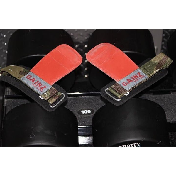 Female Red & Camo Gainz "Load & Lock" Grips - Gainz Sportsgear LLC.