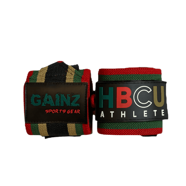 HBCU Athlete Wrist Wraps 18" (USPA Approved) - Gainz Sportsgear LLC.