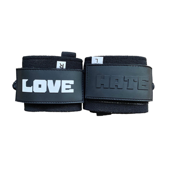 LOVE HATE 18" Wrist Wraps (USPA Approved) - Gainz Sportsgear LLC.
