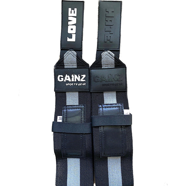 LOVE HATE 18" Wrist Wraps (USPA Approved) - Gainz Sportsgear LLC.