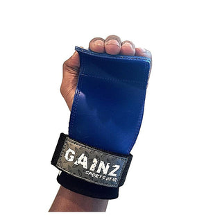 Male Blue "Load & Lock" Lifting Grips - Gainz Sportsgear LLC.