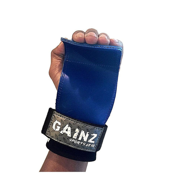 Male Blue "Load & Lock" Lifting Grips - Gainz Sportsgear LLC.