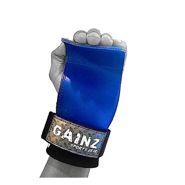 Male Blue "Load & Lock" Lifting Grips - Gainz Sportsgear LLC.