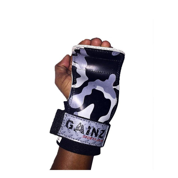 Male Grey & Black Camo "Load & Lock" Grips (The Strap Is Now Camo)* - Gainz Sportsgear LLC.