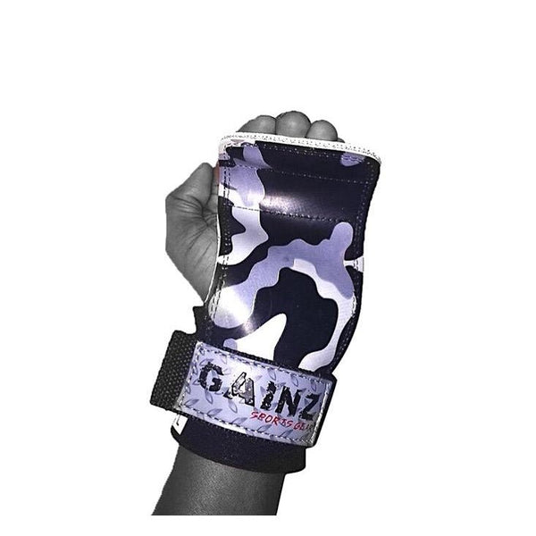 Male Grey & Black Camo "Load & Lock" Grips (The Strap Is Now Camo)* - Gainz Sportsgear LLC.