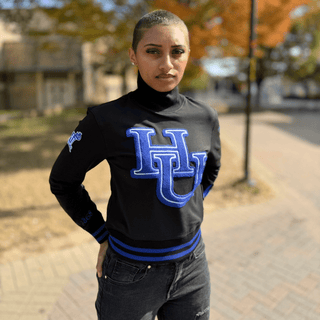 HAMPTON UNIVERSITY SCHOOL DAZE TURTLENECK (BLACK) - Gainz Sportsgear LLC.