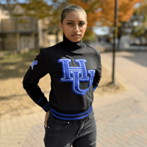 HAMPTON UNIVERSITY SCHOOL DAZE TURTLENECK (BLACK) - Gainz Sportsgear LLC.