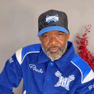 HAMPTON UNIVERSITY VELOUR CORDUROY TRUCKER CAP - Gainz Sportsgear LLC.