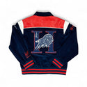 HOWARD UNIVERSITY LEATHERROY CROP VARSITY JACKET - Gainz Sportsgear LLC.