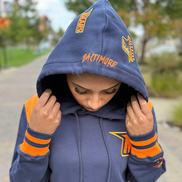 MORGAN STATE UNIVERSITY DISTRESSED PATCH HOODIE - Gainz Sportsgear LLC.