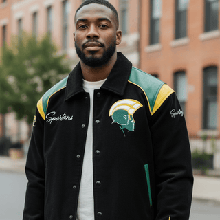 NORFOLK ST UNIVERSITY LEATHERROY VARSITY JACKET (Unisex Full Design) - Gainz Sportsgear LLC.