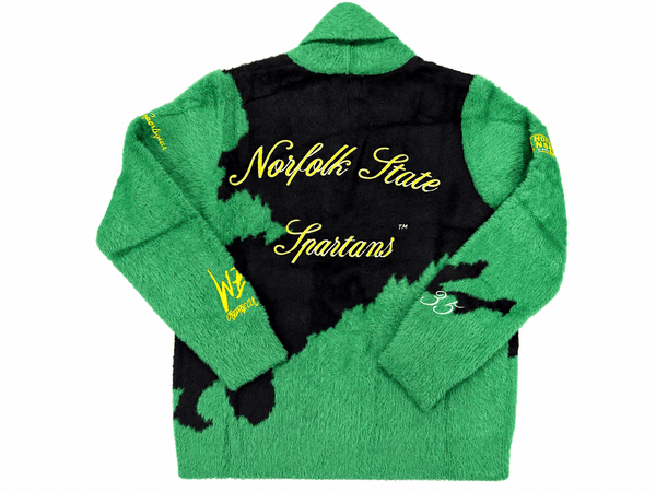 NORFOLK STATE UNIVERSITY MOHAIR CARDIGAN (UNISEX) - Gainz Sportsgear LLC.