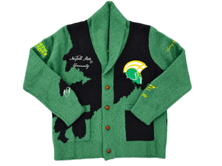 NORFOLK STATE UNIVERSITY MOHAIR CARDIGAN (UNISEX) - Gainz Sportsgear LLC.