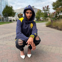 NORTH CAROLINA A&T UNIVERSITY DISTRESSED PATCH HOODIE - Gainz Sportsgear LLC.