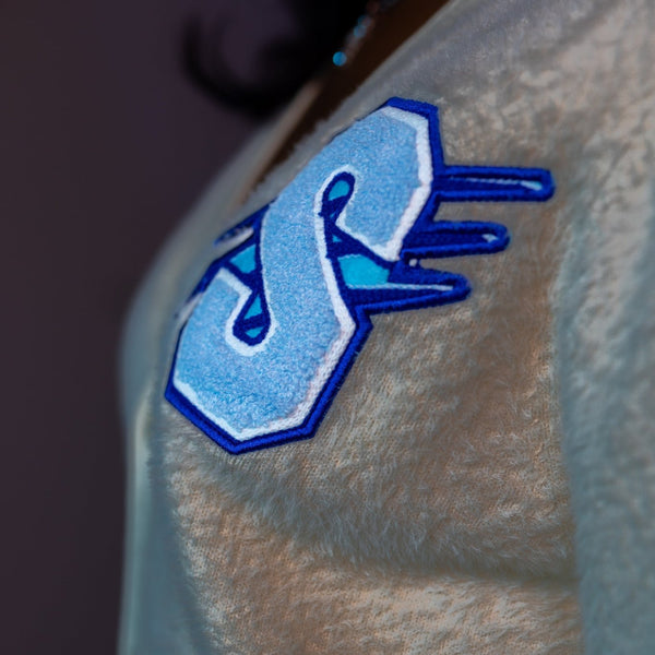 SPELMAN COLLEGE CREAM (MOHAIR) CARDIGAN - Gainz Sportsgear LLC.
