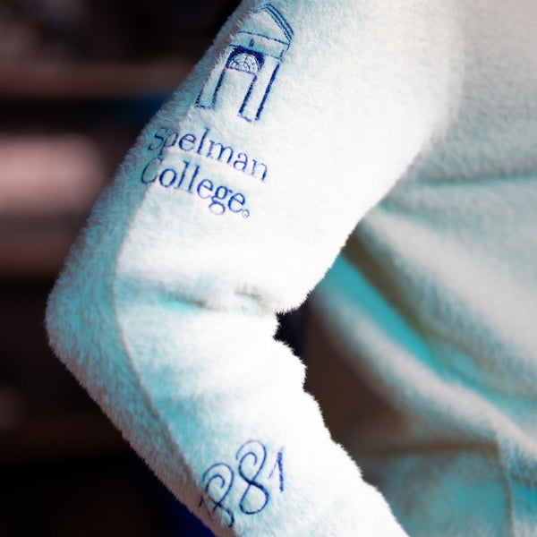 SPELMAN COLLEGE CREAM (MOHAIR) CARDIGAN - Gainz Sportsgear LLC.