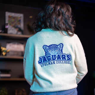 SPELMAN COLLEGE CREAM (MOHAIR) CARDIGAN - Gainz Sportsgear LLC.