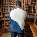 WE CREATE CULTURE® BLUE & WHITE MOHAIR CARDIGAN (UNISEX) - Gainz Sportsgear LLC.
