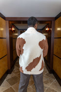 WE CREATE CULTURE® COWHIDE SHAWL COLLAR MOHAIR CARDIGAN (UNISEX) - Gainz Sportsgear LLC.