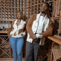 WE CREATE CULTURE® COWHIDE SHAWL COLLAR MOHAIR CARDIGAN (UNISEX) - Gainz Sportsgear LLC.