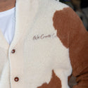 WE CREATE CULTURE® COWHIDE SHAWL COLLAR MOHAIR CARDIGAN (UNISEX) - Gainz Sportsgear LLC.