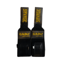 Black & Old Gold "Savage" Wrist Wraps 18" (USPA Approved) - Gainz Sportsgear LLC.