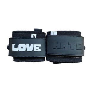 LOVE HATE 18" Wrist Wraps (USPA Approved)